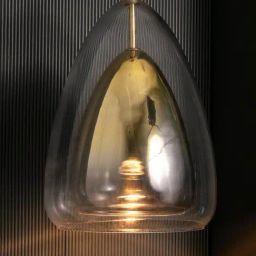 Whispering Homes Clear Glass Long Dome Shape Pendant Lamp-picture-48