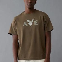 American Eagle Green Cotton Regular Fit T-Shirt-picture-14