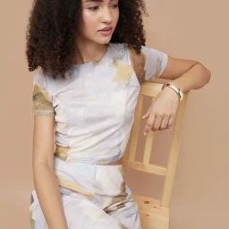 Ginger By Lifestyle Off White Regular Fit Printed Crop Top-picture-8