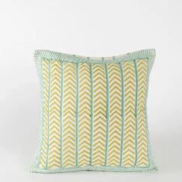 Fabindia Teal & Green Cotton Printed Cushion Cover-image-61