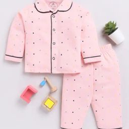 Clt.s Unisex Pink Printed Full Sleeves Shirt With Pyjamas-image-73