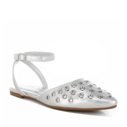 London Rag Women's Silver Ankle Strap Sandals-61