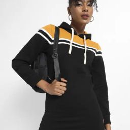 Campus Sutra Black Cotton Color-Block Sweatshirt-picture-40