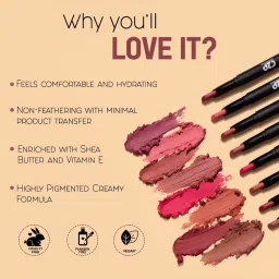C2P PROFESSIONAL MAKEUP Slice Non Transfer Matte Lipstick Fired Up 106 - 1.7 gm image 2