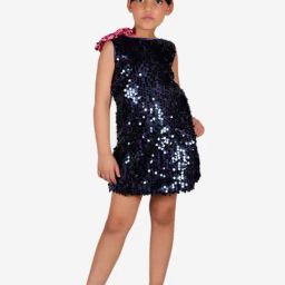 Foreverkidz Navy Embellished Dress-image-41