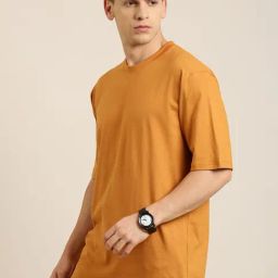 Dillinger Mustard Cotton Crew T-Shirt-image-38