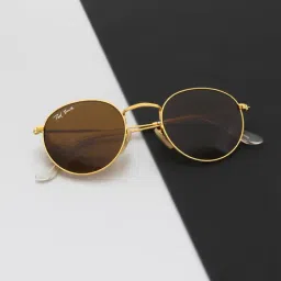 Ted Smith MOON_C18 Brown Round Sunglasses-13