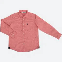 Cantabil Kids Pink Cotton Printed Full Sleeves Shirt-image-40