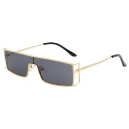 Ted Smith Black Shield UV Protection Unisex Sunglasses-19