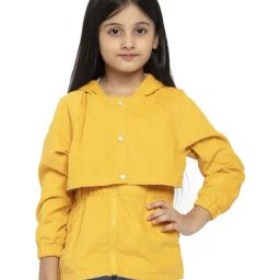 Under Fourteen Only Kids Yellow Regular Fit Full Sleeves Jacket-image-46
