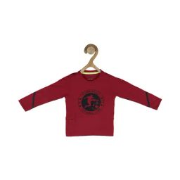 allen solly junior Allen Solly Kids Maroon Printed Full Sleeves T-Shirt-picture-27