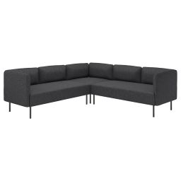 ikea lillehem Modular corner sofa, 4 seat, Gunnared dark grey/metal-picture-29
