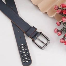 Aditi Wasan CORE 24 Grey Leather Studded Casual Belt for Women-image-67