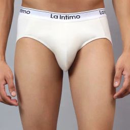 La Intimo White Comfort Fit Briefs-image-92