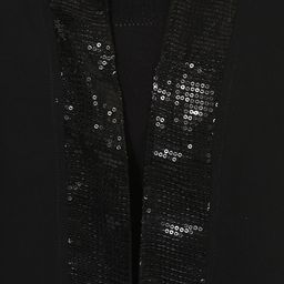 Qurvii Plus Size Black Solid Open Front Shrug image 2