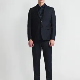 Arrow Blue Regular Fit Texture Three Piece Suit-picture-26