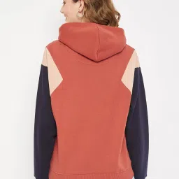 Cantabil Rust Color-Block Hoodie image 2