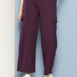 Aarika Girls Maroon Solid Pants-image-48