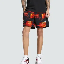 Puma Black Regular Fit Printed Sports Shorts-image-76