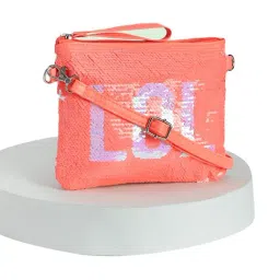 Pantaloons Junior Peach Embellished Small Cross Body Bag-picture-22
