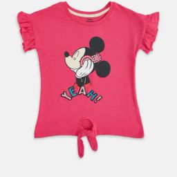 Pantaloons Junior Pink Printed T-Shirt-image-71