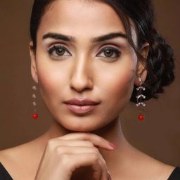 Aatmana Rose Gold-Plated Contemporary Drop Earrings image 2