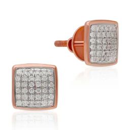 Malabar Gold and Diamonds 18k IGI Certified Diamond Rose Gold Stud Earrings for Women-picture-11