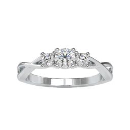 Emori 14k White Gold & Diamond Timeless Three Stone Ring-image-56