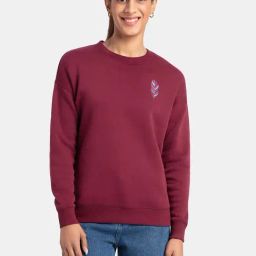 Jockey Maroon Graphic Full Sleeves Pullover-image-54