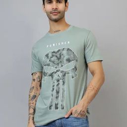 Free Authority Green Regular Fit Printed T-Shirt-image-15