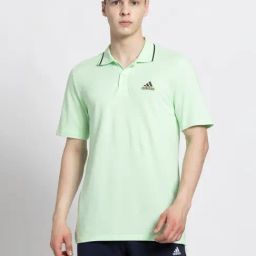 Adidas Green Cotton Regular Fit Sports Polo-image-37