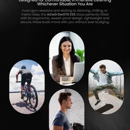 ACwO DwOTS 333 TWS 120-Hour Playback Bluetooth V5.4 Sports Headphones image 3