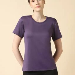Van Heusen Purple Relaxed Fit T-Shirt-image-10