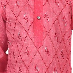 Cae Boys Embroidered Regular Kurta with Pyjamas image 4
