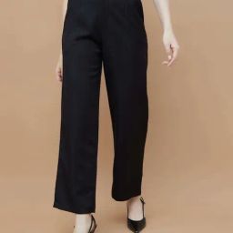 Code By Lifestyle Black Regular Fit Trousers-image-82