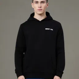 Red Tape Black Cotton Polyblend Graphic Baggy Fit Sweatshirt And Hoodies-image-80