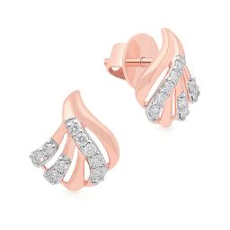 Malabar Gold and Diamonds 18k Rose Gold Stud Earrings-image-52