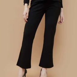 Code By Lifestyle Black Regular Fit Trousers-image-38