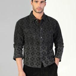 Showoff Grey Regular Fit Printed Shacket-22