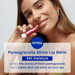 NIVEA Set of 2 Lip Balm 4.8 gm Each - Pomegranate image 2