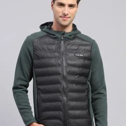 Rock.It Green Regular Fit Quilted Hooded Jacket-image-39