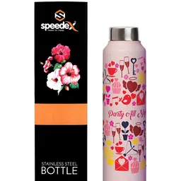 Speedex Multicoloured & Multicoloured Single Stainless Steel Printed Single Wall Vacuum Water Bottle-image-55