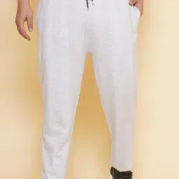 John Pride White Regular Fit Striped Plus Size Trackpants-image-39