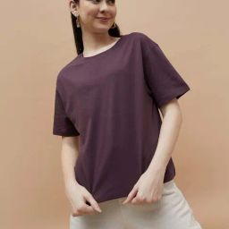 Fame Forever by Lifestyle Maroon Plain T-Shirt-image-29