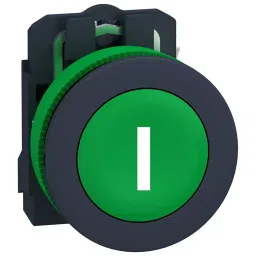 SCHNEIDER ELECTRIC Industrial Pushbutton Switches PB SWITCH, SPST-NO, 6A, 120V, YEL, PANEL, XB5FA51-19