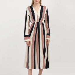 TOMMY HILFIGER Multicolor Striped Midi Dress-image-23