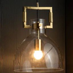 Whispering Homes Aspen Clear Glass Hanging Pendant Lamp - Dome Shade-16