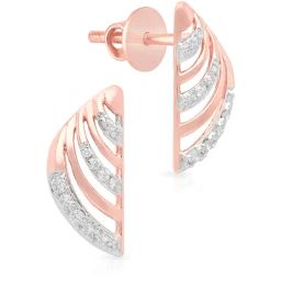 Malabar Gold and Diamonds 18k Rose Gold Stud Earrings-image-76