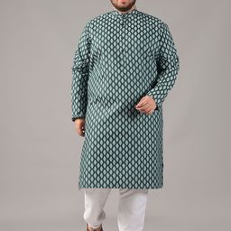 SOJANYA PLUS Men Bandhani Printed Regular Kurta with Churidar-2