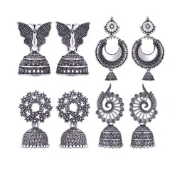 Sangria Alloy Silver-Plated Earrings-picture-34